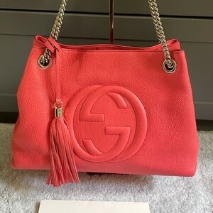 Gucci Soho tote handbag, pink